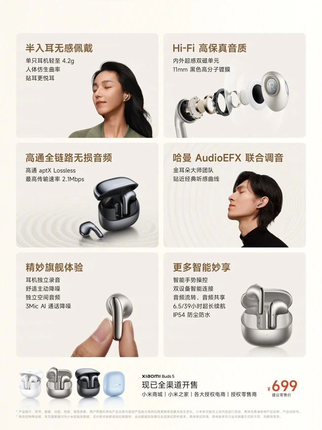 Xiaomi Buds 5 中国で発表！aptX Lossless対応のHi-Fi完全ワイヤレスイヤホン - プラグマライフ