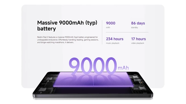 REDMI Pad 2 Wi-Fi専用機です REDMI Pad 2 仕様、機能 | Xiaomi 日本